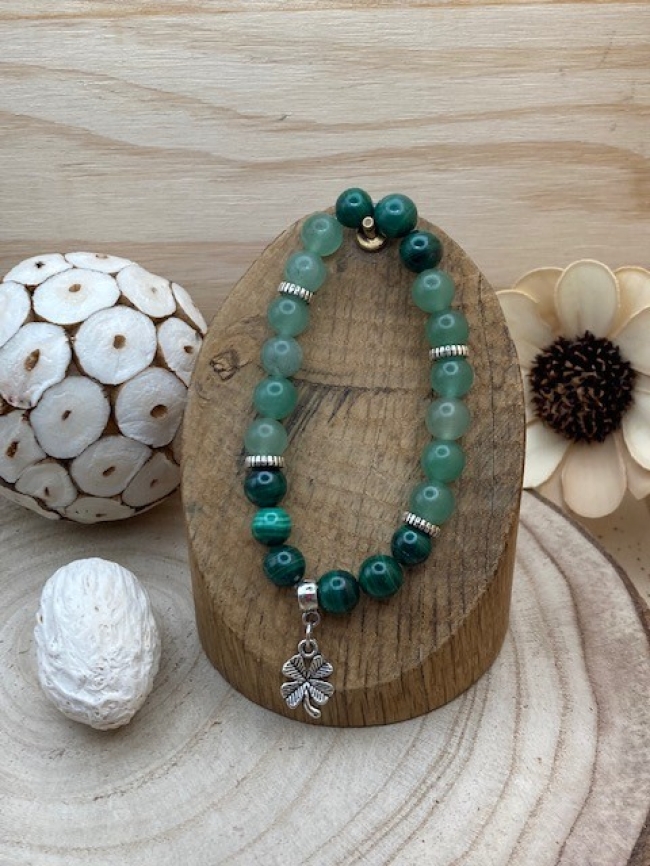 Bracelet Malachite & Aventurine verte