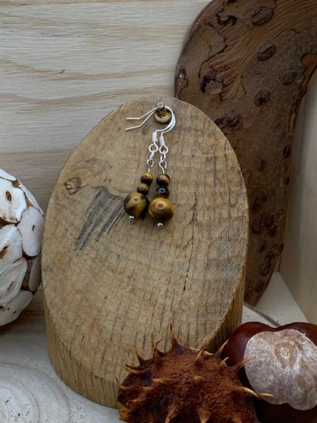 Boucles d'oreilles Œil de Tigre