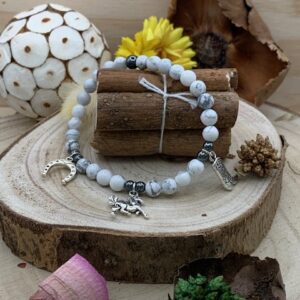 Bracelet Howlite blanche style Western