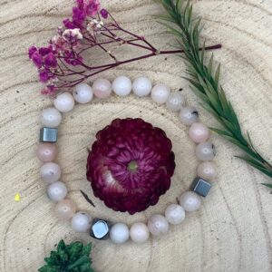 Jaspe Fleur de cerisier et Hématite
